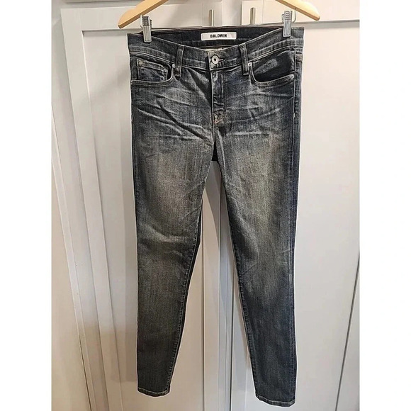 BALDWIN Denim - Baldwin The Ten Skinny Jeans Women's 8" Rise Distressed Sz 29